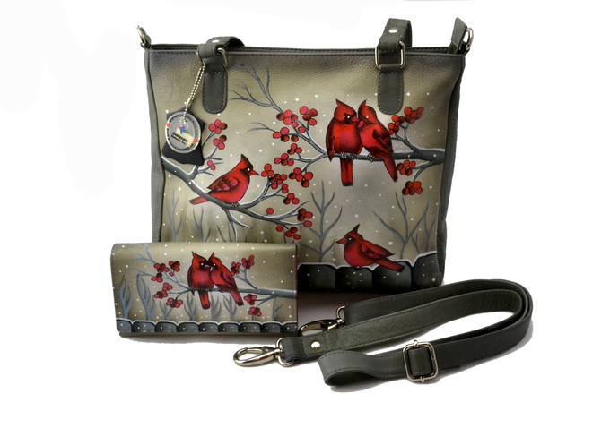 S-1618 Bird Hand Painted Handbag 